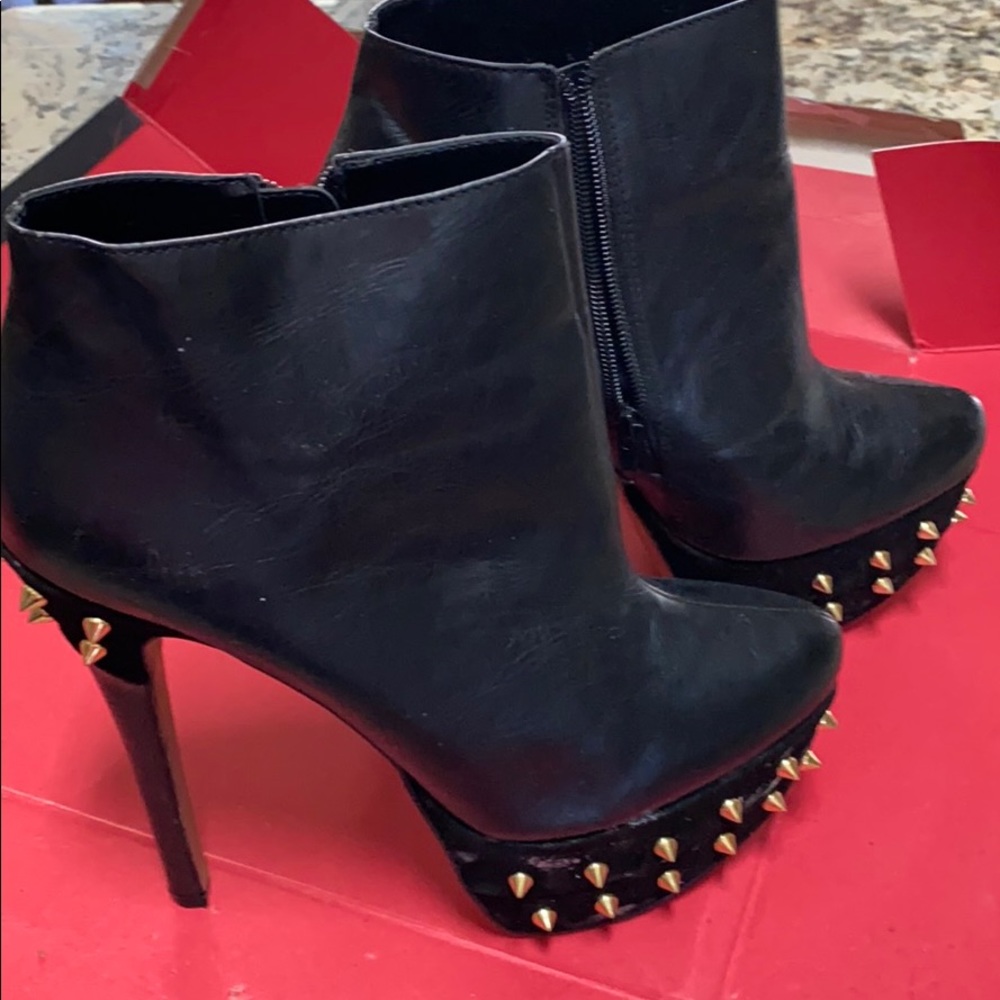 Wild Pair Leather and Suede Heels